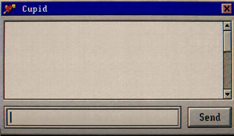 Reconstruction of the Cupid virus chatbot reportedly encountered in 1997